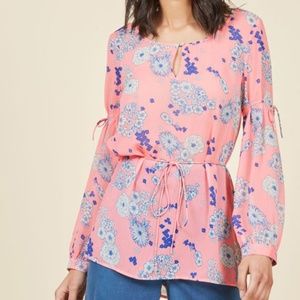 Modcloth Tunic Pink & Blue Sz M